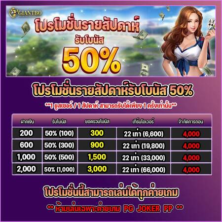 giantbo โปรรายอาทิตย์